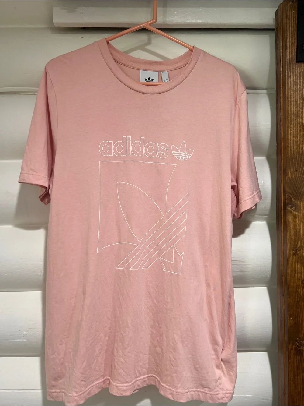 adidas Light Pink Trefoil Outline Tee